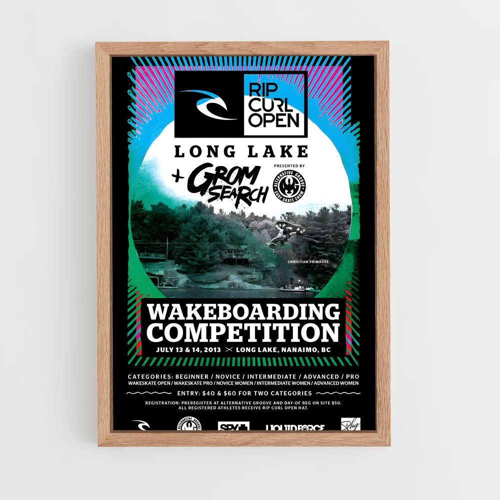 Poster Wake Up to the World – affiche Wakeboarding (vue 4)